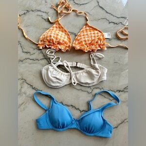 3 bikini tops 2-Small, 1-XS, Wild Fable & Xhilaration